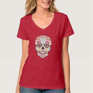 Feliz Muertos - glückliches Zuckerschädel-T-Shir T-Shirt