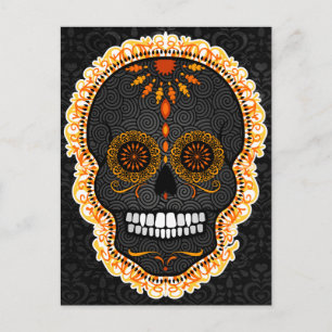 Feliz Muertos - Happy Sugar Skull Postcard Postkarte
