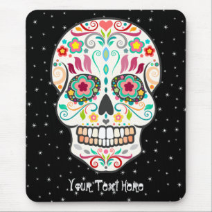 Feliz Muertos - kundenspezifischer Zuckerschädel Mousepad