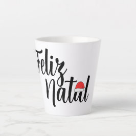 Feliz Natal com a touca do Papai Weihnachten Latte Milchtasse
