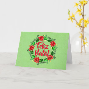 Feliz Natal Portugiesisch frohe Weihnachtsgrüße Karte