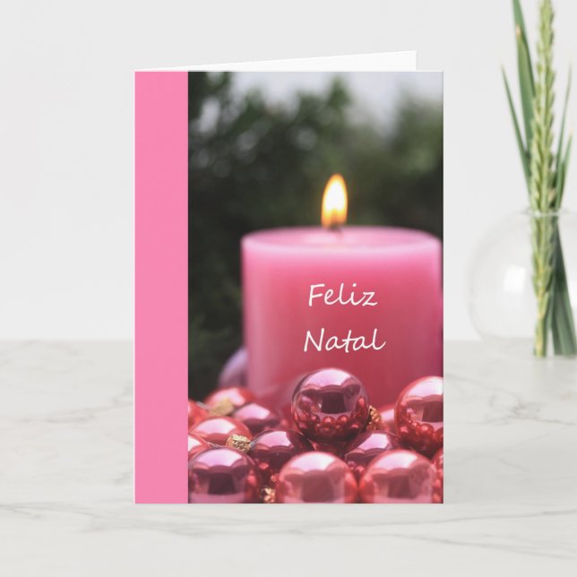 Feliz Natal, Portuguese Christcard Feiertagskarte (Vorderseite)