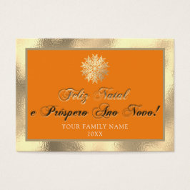 Feliz Natal Próspero Anno Nuovo Foto Gold Coral