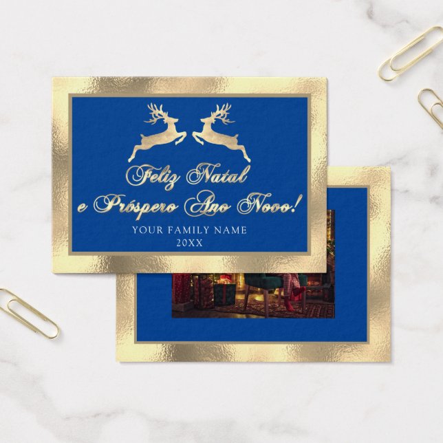 Feliz Natal Próspero Anno Nuovo Foto Rahmen Royal (Büro)