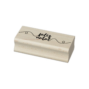 Feliz Natal rustico Bauernhof Gummistempel