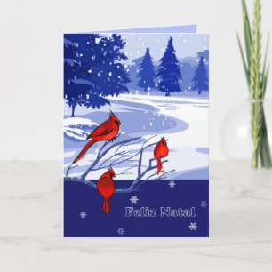 Feliz Natal. Weihnachtskarte auf Portugiesisch Feiertagskarte