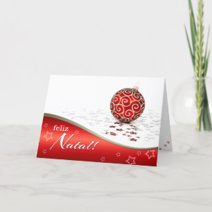 Feliz Natal. Weihnachtskarte auf Portugiesisch Feiertagskarte