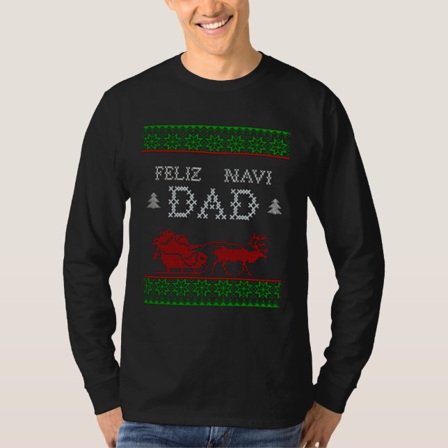 Feliz Navi DAD Christmas Dad T-Shirt (Vorderseite)