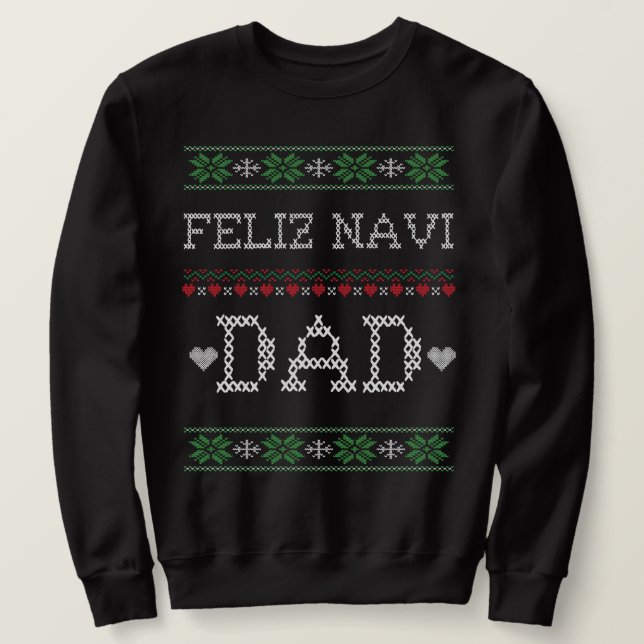 FELIZ NAVI VATER lustige Weihnachten Sweatshirt (Design vorne)