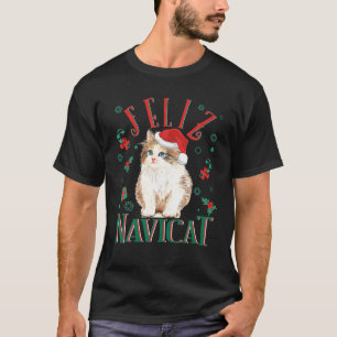 Feliz Navicat Pun Niedlich Kitten Fluffy Cat Weihn T-Shirt