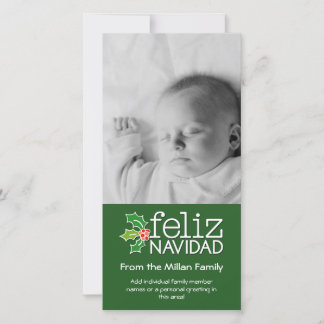 Feliz Navidad - 1 vertikales Foto Feiertagskarte