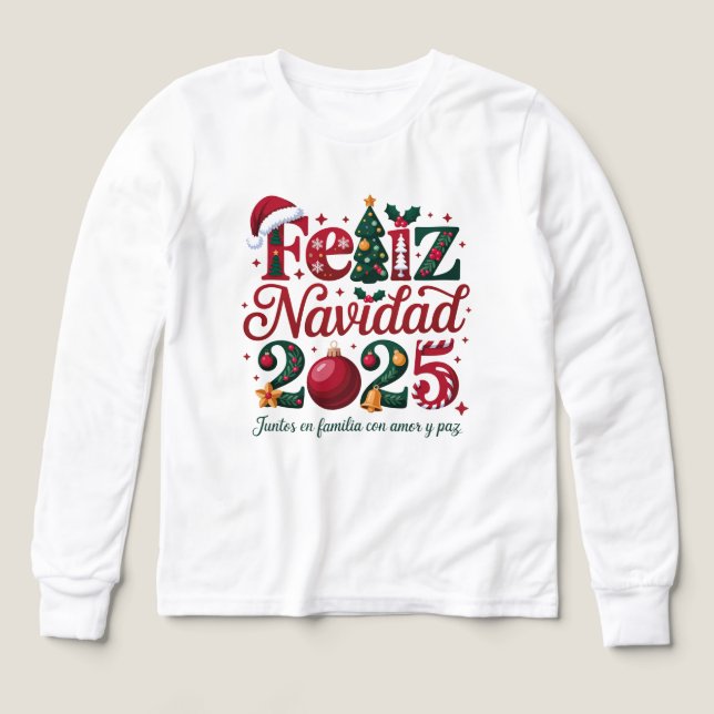 Feliz Navidad 2025 Family Christmas Spanish (Design Vorderseite)