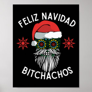 Feliz Navidad Achos Funny Spanish Frohe Weihnachte Poster