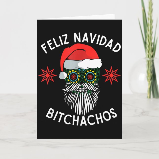 Feliz Navidad Achos Funny Spanish Merry Christmas  Karte (Vorderseite)