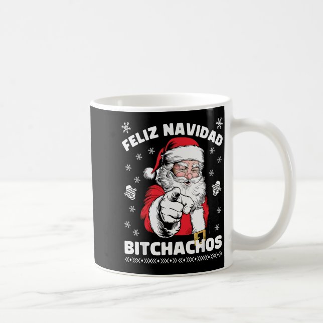 Feliz Navidad Achos Shirt Merry Xmas Funny Santa  Kaffeetasse (Rechts)