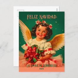 "Feliz Navidad" Angel Christmas Postcard Feiertagspostkarte