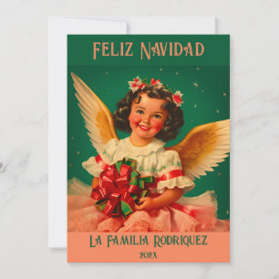 "Feliz Navidad" Angel Weihnachtskarte Karte