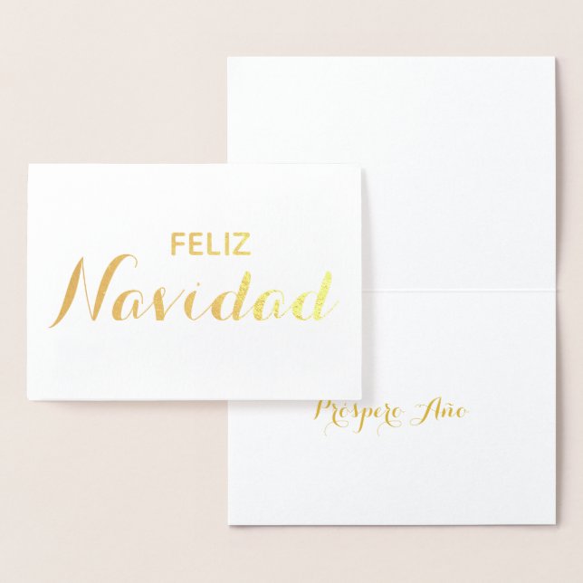 Feliz Navidad Año Spanische Weihnachtszeit Elegant Folienkarte (Anzeige)