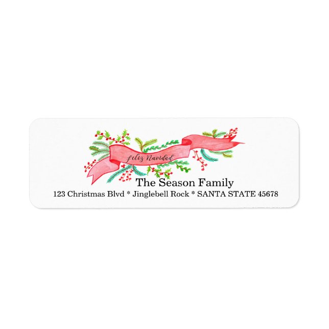 Feliz Navidad, Aquarellweihbanner (Vorne)