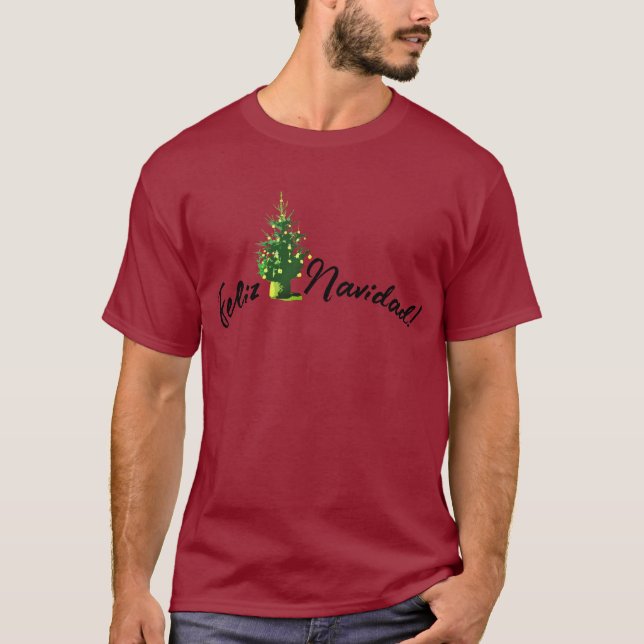 Feliz Navidad! arbol de navidad T - Shirt (Vorderseite)