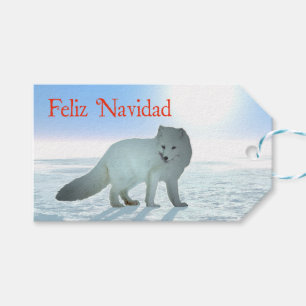 Feliz Navidad - Arctic Fox Geschenkanhänger