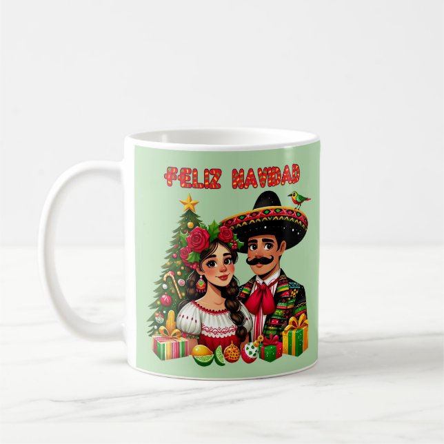 Feliz Navidad Art Kaffeetasse (Links)