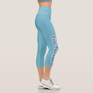 Feliz Navidad auf Eis Capri Leggings