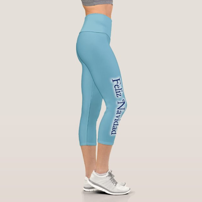 Feliz Navidad auf Eis Capri Leggings (Rechts)