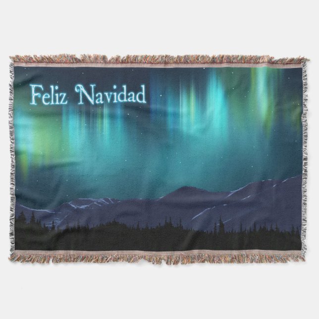 Feliz Navidad - Aurora Borealis Decke (Vorderseite)