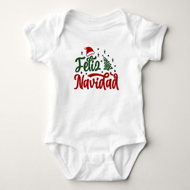 Feliz Navidad Baby Strampler (Vorderseite)