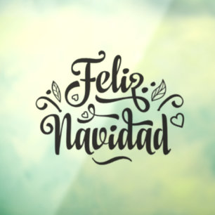 Feliz Navidad begrüßt Kunden  Fensteraufkleber