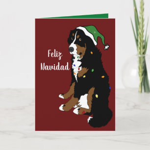 Feliz Navidad Bernese Mountain Dog Karte