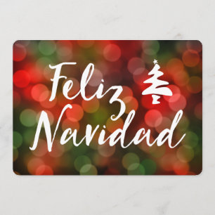 Feliz Navidad (Bokeh-Leuchten) Einladung