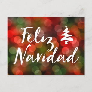 Feliz Navidad (Bokeh-Leuchten) Feiertagspostkarte