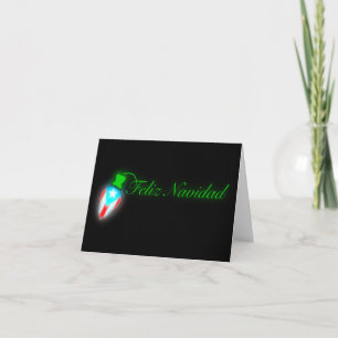 Feliz Navidad Boricua Xmas Light Flag Holiday Card Feiertagskarte