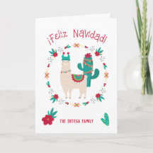 Feliz Navidad Bright und der festliche Llama Weihn