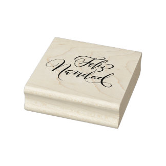 Feliz Navidad Brush Calligrafie Gummistempel