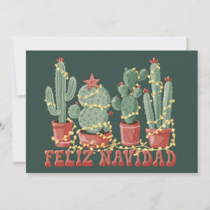 Feliz Navidad Cactus Lover Christmas Cowboy Pflanz Feiertagskarte