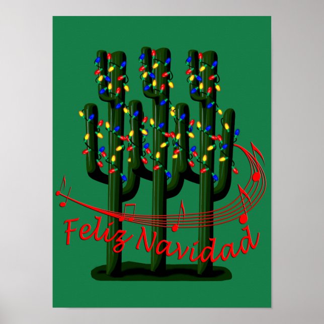 Feliz Navidad Christmas Fiesta Party Poster (Vorne)