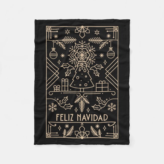 Feliz Navidad, Christmas  Fleecedecke (Vorderseite)