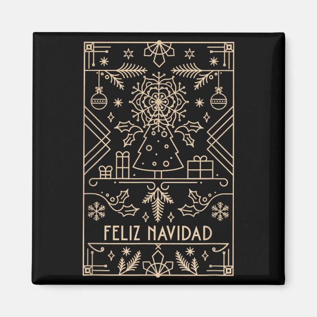 Feliz Navidad, Christmas  Magnet (Vorne)