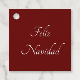Feliz Navidad Christmas Red Festive Geschenkanhänger