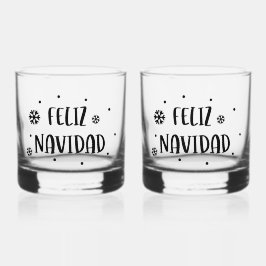 Feliz Navidad Christmas Spanish Holiday Whiskyglas