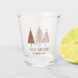 Feliz Navidad Christmas Tree Holiday Merry Elegant Schnapsglas