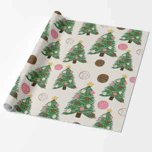 Feliz Navidad   Concha Christmas Tree Geschenkpapier