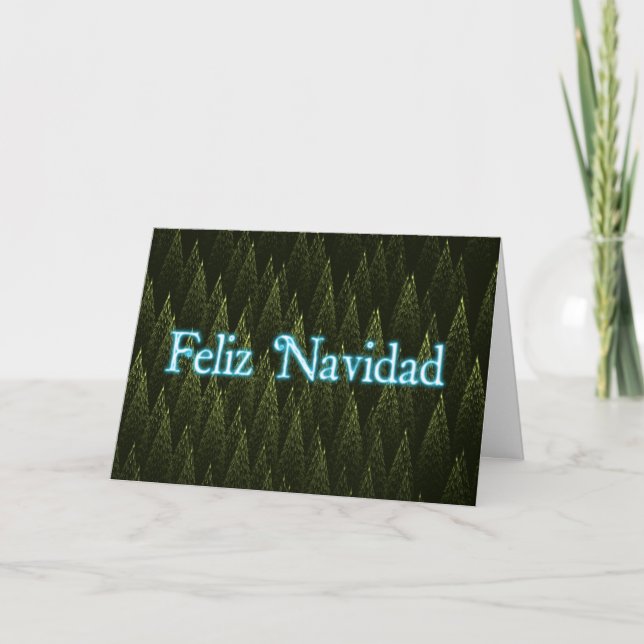 Feliz Navidad - Conifers Feiertagskarte (Vorderseite)