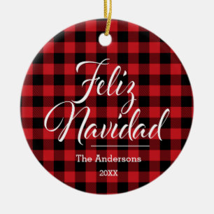 Feliz Navidad Custom Keramik Ornament
