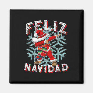 Feliz Navidad Dabbing Christmas Sombrero Magnet