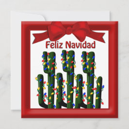 Feliz Navidad Desert Weihnachtskaktus Gruß Feiertagskarte
