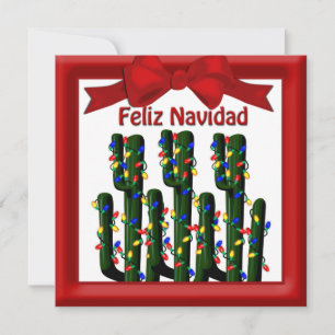 Feliz Navidad Desert Weihnachtskaktus Gruß Feiertagskarte